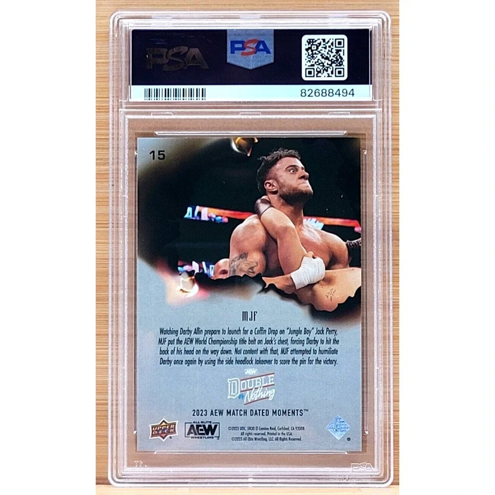2023 UPPER DECK AEW MATCH DATED MOMENTS MJF SILVER #15 PSA 9 WWE AEW‎